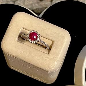Chatum Lab Ruby & Diamond ring